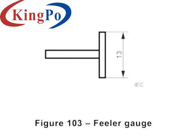 IEC 60335-2-3 Figure 103 Feeler Gauge Testing Equipment Stainless Steel Material