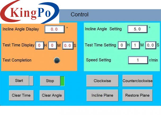IEC 60950 Inclined Plane Ф1000mm With PLC Control For Mechanical Stability Test