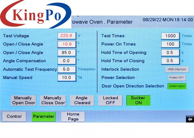 IEC60335-2-25 Microwave Oven Door Refrigerator Door Endurance Test Machine