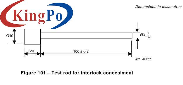 IEC 60335-2 Test Rod For Interlock Concealment Door Of Microwave Oven