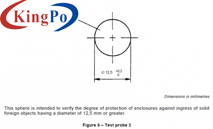 IEC 61032 Test Probe 2 Figure 6 Ф12.5mm For Enclosures Against Ingress Test