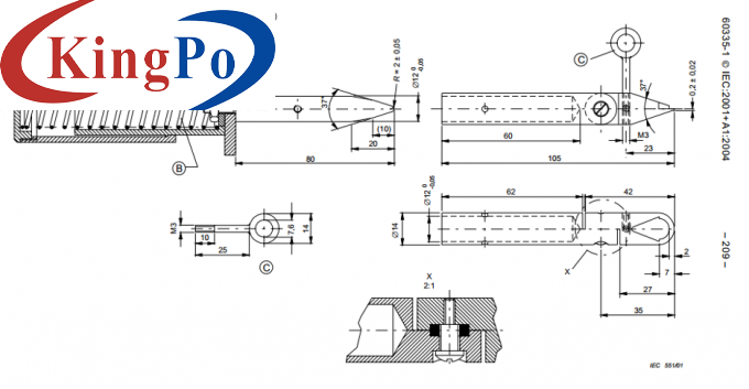 IEC 60335 Clause 22.11 50N Built - In Force Test Finger Nail