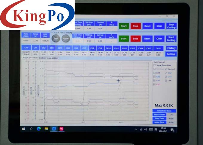 IEC 62196 Connector Temperature Rise Testing Equipment For Temperature Rise Test