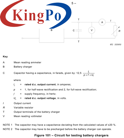 IEC 60335-2-29 Fig 101 Charger Normal Operation Test Apparatus For Battery Charger Test