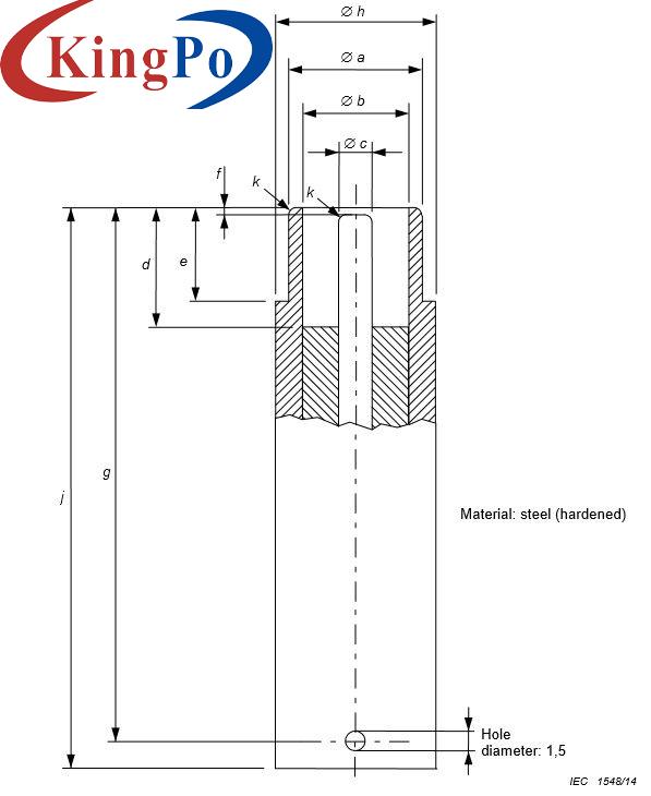 Mechanical Antenna Coax Sockets IEC 60065 Harden Steel Test Plug