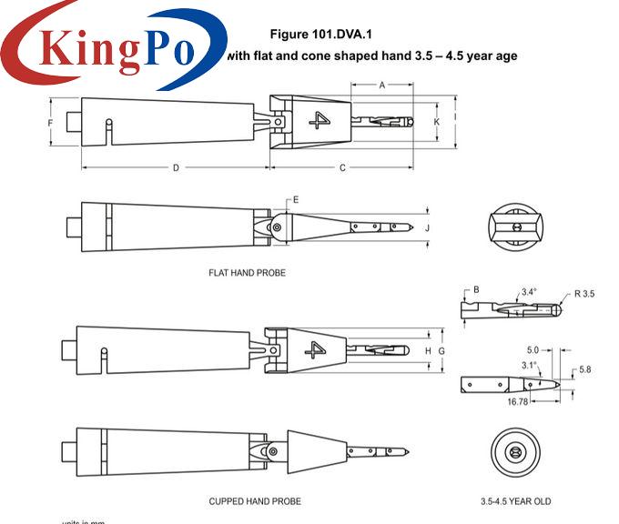 UL 60335-2-24 Figure 101.DVA.1 Articulated Probes 3.5-4.5 Year Age