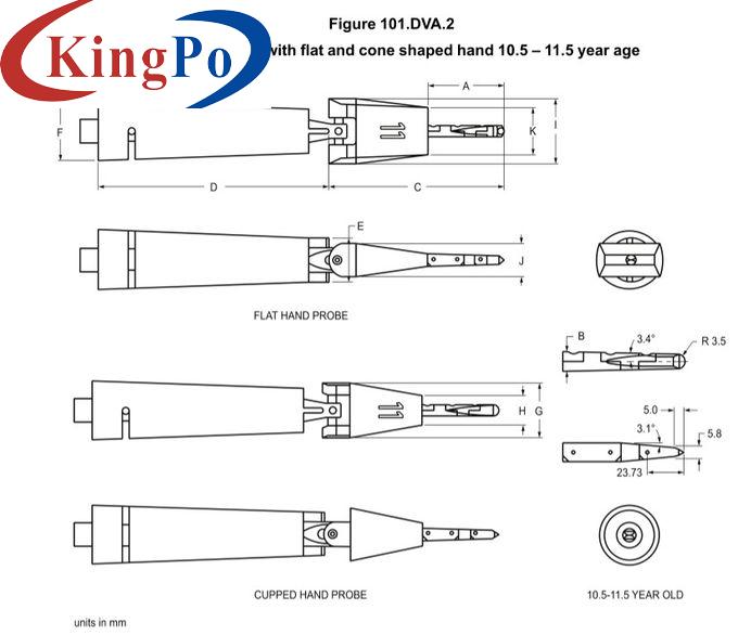 UL 60335-2-24 Figure 101.DVA.2 Articulate Probes 10.5-11.5 Year Age