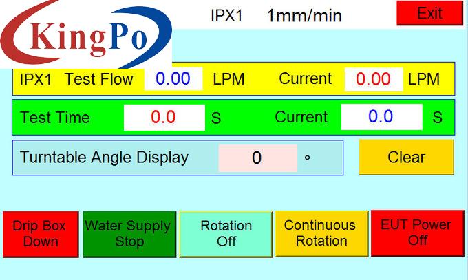 IEC 60529 Intelligent Water Ingress 200mm IPX1 IPX2 Rain Vertical Drip Testing Equipment