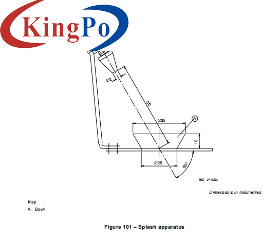 IEC 60335-2-75 Figure 101 Splash Test Apparatus 0.4Mpa Electrical Waterproof Test