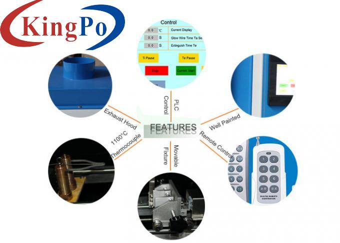 IEC60695-2-10 PLC Control Glow Wire Testing Apparatus For Electromechanical Products