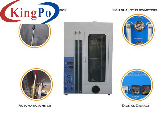 IEC60332-1-2 Single Insulated Wire or Cable 1kW 45° Vertical Flame Stainless Steel Test Chamber