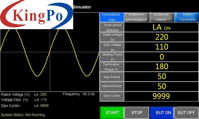 IEC 61000-4-11 EMC Test Equipment Single Phase Voltage Dips and Interruptions Generator