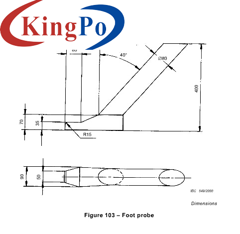 IEC 60335-2-92 Foot Probe For Testing The Stability Of Appliances With Foot Control