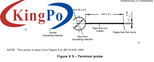 IEC 62368-1 Clause V.1.6 Figure V.5 Terminal Probe 20mm±0.2 mm