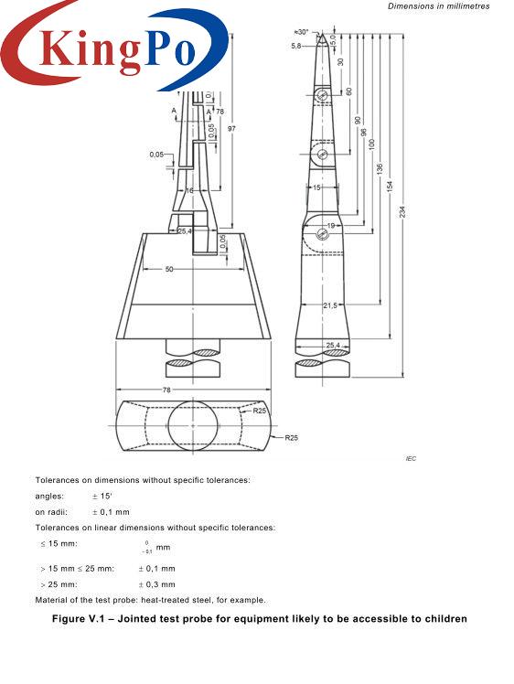 IEC62368-1 Clause 4.8 Figure V.1 Jointed Test Probe For Equipment