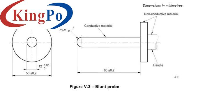 Clause 5.3.2, 5.4.10, V.1.4 Figure V.3 Blunt Probe Telecom Test Probe IEC 62368-1