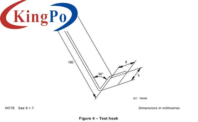 IEC 62368-1 Clause 4.8 Test Hook For Mechanical Strength Test Of Audio And Similar Electronic Apparatus